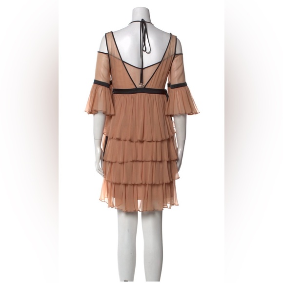 Cinq à Sept Blush Ruffle Mini Dress Sz 6 - Picture 4 of 8